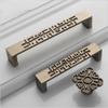 Antique Brass Cabinet Drawer Handles, 2pcs Chinese Style Zinc Alloy Drawer Handles/Knobs Kitchen Furniture Medicine Cabinet Hardware Drawer Handle Pulls (Color : Retro Bronze, Size : Hole Distance 9 view 2