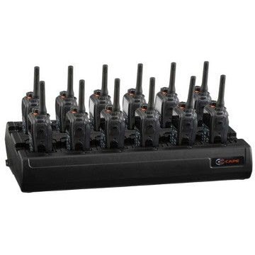 Twelve Bay Rapid Desk Charger for Motorola HT6000 Rechargeable Two Way Radio (Built-in Power Supply)