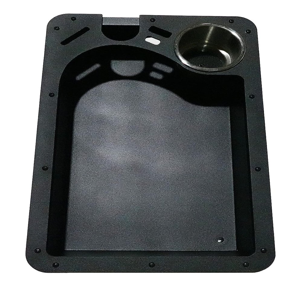 Baldwin Iron Works Recessed Trolling Motor Foot Pedal Pan Tray (Tray Plus 8 Inch Graph Mount)