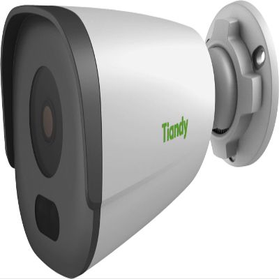 Tiandy TC-C34GN Spec: I5/E/Y/C/4mm/V6.0 4MP Fixed IR Bullet Camera; Metal Plastic Housing; Up to 2560x1440 at 25fps; Built-in Mic; Smart IR; POE, IP67; 1/2.7" CMOS Sensor; 4mm Focus