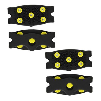 Kisangel 2 Pairs 5 Non-Slip Shoe Covers Crampon Trekking Camping Things Camping Supplies Hiking Gear Anti-Slip Shoe Cover Shoe Grippers Optional Non-Slip Shoes Steel Nail