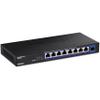 TRENDnet 9-Port Unmanaged 2.5G Switch with 10G SFP+ Port, TEG-S5091, 8 x 2.5GBASE-T Ports, 60Gbps, Wall Mountable, Ethernet Splitter, NDAA & TAA Compliant, Lifetime Protection, Black view 1