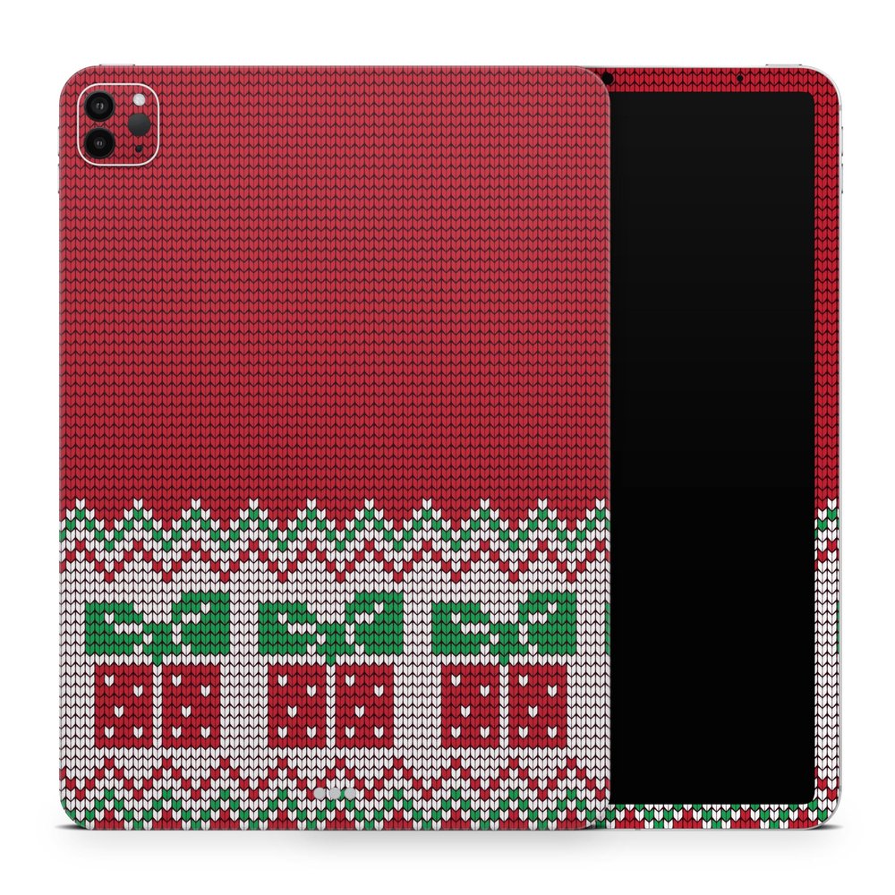 DesignSkinz - Compatible with iPad 1st Gen - Skin Decal Protective Scratch Resistant Vinyl Wrap - Knitted Ugly Christmas Sweater V6