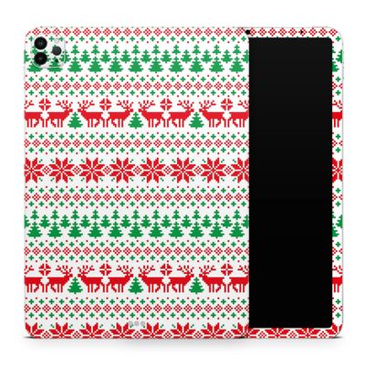 DesignSkinz - Compatible with iPad mini 6th Gen - Skin Decal Protective Scratch Resistant Vinyl Wrap - Knitted Ugly Christmas Sweater V2