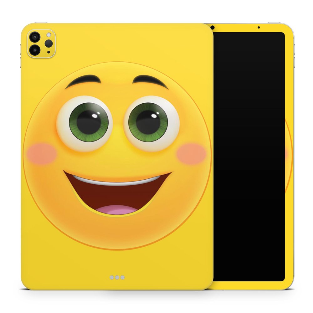 DesignSkinz - Compatible with iPad 5th 6th Gen 9.7" - Skin Decal Protective Scratch Resistant Vinyl Wrap - Smiley V2 Friendly Emoticons