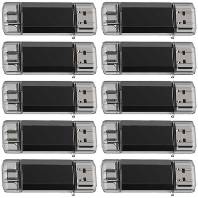 GoRAM 16GB (10 Pack) Dual Drive Go-Stick USB 3.0 + USB-C Type-C Flash Drive for Android Smartphones, Computers, MacBook, Tablets, PC (16GB)