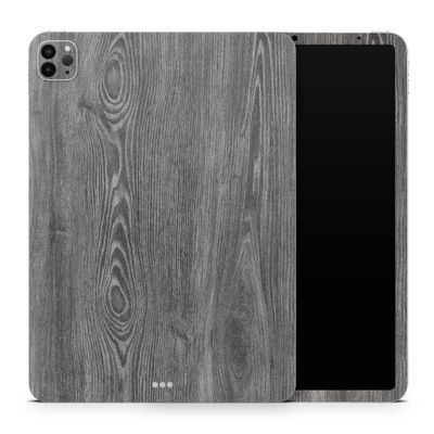 DesignSkinz - Compatible with iPad Pro 12.9" 1st Gen - Skin Decal Protective Scratch Resistant Vinyl Wrap - Smooth Gray Wood V2