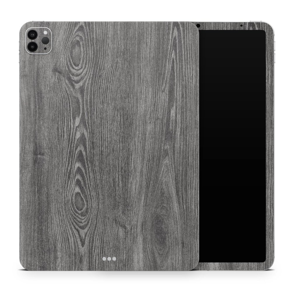 DesignSkinz - Compatible with iPad Pro 12.9" 1st Gen - Skin Decal Protective Scratch Resistant Vinyl Wrap - Smooth Gray Wood V2