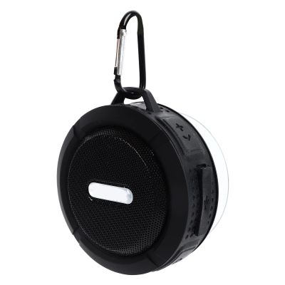 GOWENIC MiniSpeaker, Portable, Suction Cup Design, Powerful Bass, Ideal for Car Use (Black)