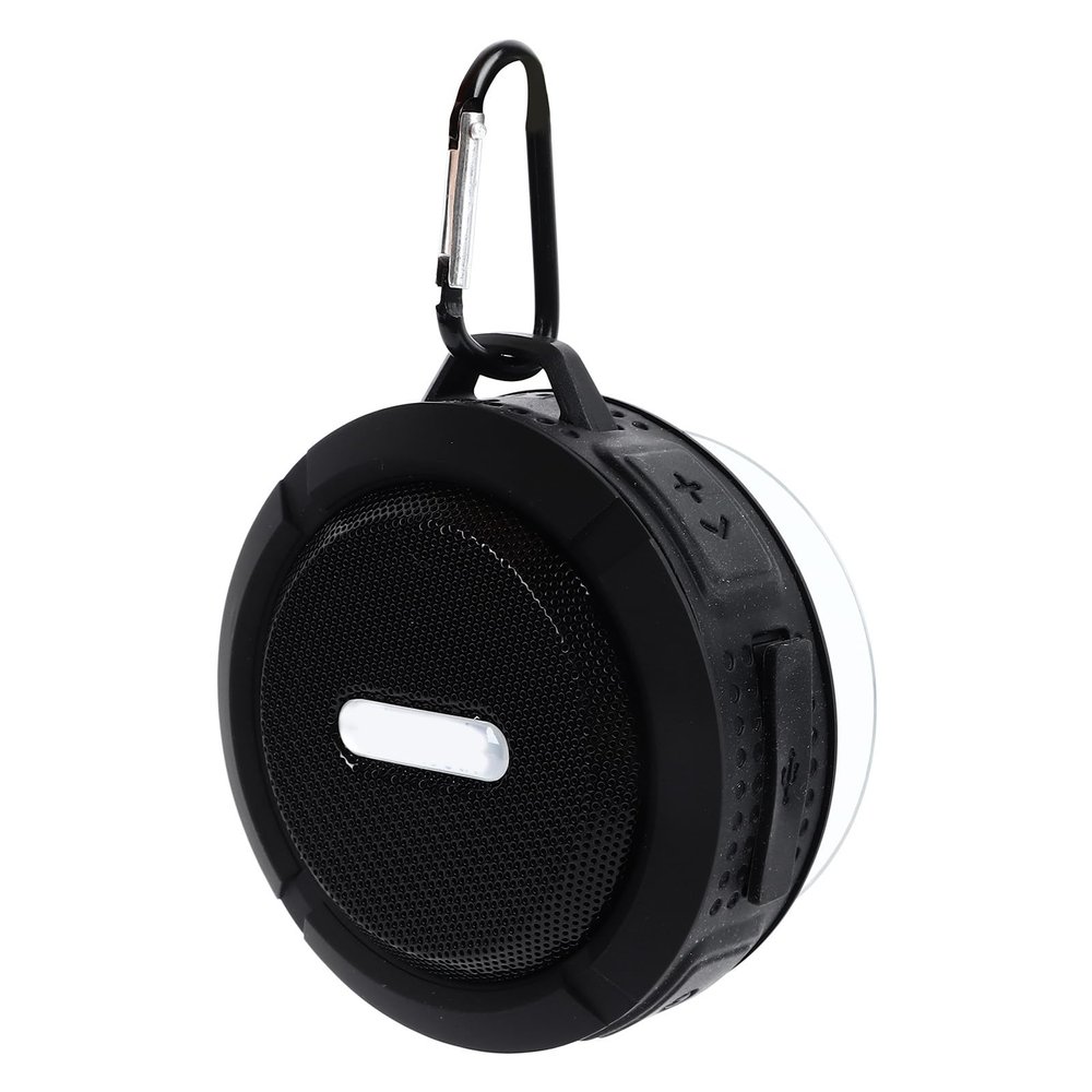 GOWENIC MiniSpeaker, Portable, Suction Cup Design, Powerful Bass, Ideal for Car Use (Black)