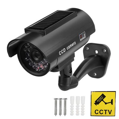 MUNEFE Dummy Fake Security Camera, Security CCTV Dome Camera, Solar Powered Fake Security Camera for Home Security Outdoor(Without Batteries)