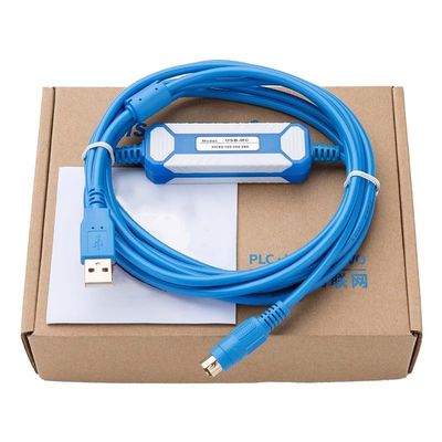 for USB-MC Data Download Communication Cable MC80 MC100 MC200 MC280 and Other Series PLC Programming Cable Gold-Plated Model Blue Length 3 Meters