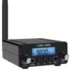 BaseWish 0.5W 0.1W Long Range FM Transmitter with LCD & 3.5mm Audio Cable - Ideal for Drive-in Church, School & Supermarket Events, Light Shows & Fireworks Display - Black view 1