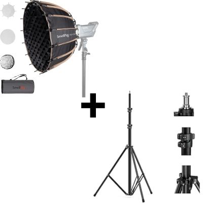 Bundle: SmallRig Parabolic Softbox Quick Release + SmallRig Photography Light Stand