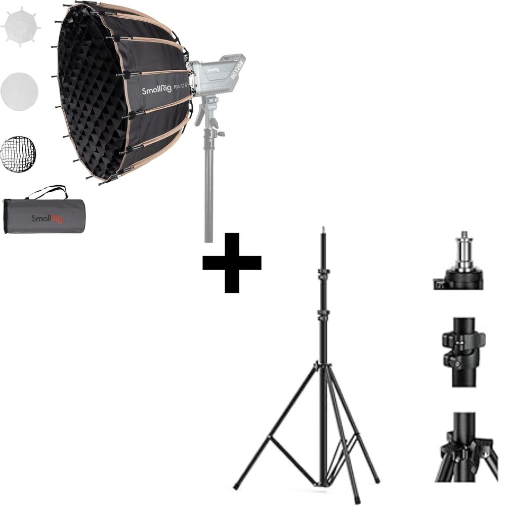 Bundle: SmallRig Parabolic Softbox Quick Release + SmallRig Photography Light Stand