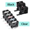 12mm D1 Label Tape Black/Clear Compatible with DYMO D1 Label Maker Refills 1/2Inch x 23Feet, Compatible with DYMO Labelmanger 160 280 210D 360D 420D 450D PnP view 1