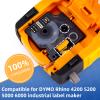 Compatible with DYMO Rhino Labels 18444 1805435, Permanent Vinyl 1/2 Inch, Use for Rhino 4200 5200 6000 3000 Industrial Label Maker, 4X Black + 4X White, Total 8 Pack, 1/2 Inch x18 ft view 2