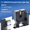 Compatible with DYMO Rhino Labels 18444 1805435, Permanent Vinyl 1/2 Inch, Use for Rhino 4200 5200 6000 3000 Industrial Label Maker, 4X Black + 4X White, Total 8 Pack, 1/2 Inch x18 ft view 3