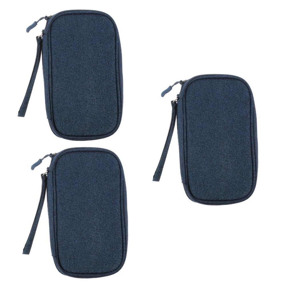 Zerodeko 3pcs Digital Accessories Storage Bag Compact Cord Organizer Pouch for Travel Electronic Accessories Case for Cables and Chargers Multi-Functional Portable Storage