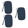 Zerodeko 3pcs Digital Accessories Storage Bag Compact Cord Organizer Pouch for Travel Electronic Accessories Case for Cables and Chargers Multi-Functional Portable Storage view 1