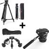 Bundle: SmallRig AD-01 Video Tripod with Universal Photography Tripod Dolly and Heavy Duty Tripod Fluid Video Head view 1
