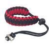 Rigdance Paracord Camera Wrist Strap Lanyard with Quick Release Screw for Insta 360 X5 X4 X3, DSLR Cameras, Action Cameras, Selfie Sticks (Black and Red) view 1