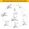 Mippko Camera Clip Clamp Mount for Arlo/Blink Mini/Reolink/Nest/SimpliSafe/Wyze Security Camera,360 Adjustable 5.9" Long Aluminum Alloy Magic Arm Metal Clamp with Rubber Case,1 Pack White view 4
