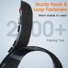 Bandletic Tactical Rugged Bands Compatible with Fitbit Versa 3 Bands, Soft Durable Military Nylon Solo Loop Sport Straps for Fitbit Versa 4/Sense 2/Sense, Large, Camo view 4