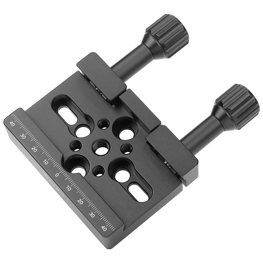 YUEOCT Telescope Dovetail Saddle Clamp Mount Base for Vixen Style Dovetail Plate Bar, with Dual Locking Knobs for Astronomical Astronomy OTA Equatorial Head Tripod Adapter, Support Drop-in Mounting