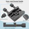 YUEOCT Telescope Dovetail Saddle Clamp Mount Base for Vixen Style Dovetail Plate Bar, with Dual Locking Knobs for Astronomical Astronomy OTA Equatorial Head Tripod Adapter, Support Drop-in Mounting view 2
