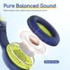 EarFun Kids Headphones Wired with Microphone, 85/94dB Volume Limit Headphones for Kids, Portable Wired Headphone with Shareport, Stereo Sound Foldable Headset for School/Tablet/iPad, Blue Lemon view 2
