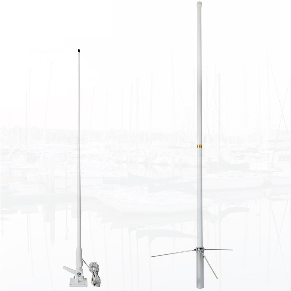 HYS 200W GMRS 460-470 MHz UHF 7.2 dBi UHF Base Antenna+VHF Marine Antenna Waterproof 3DBI 43.3inch Fiberglass Antenna