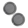 Taimmach 2pcs Car Titanium Tone Car Audio Speaker Cover 3" Mesh Subwoofer Grill Horn Glossy Guard Protector view 1