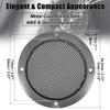 Taimmach 2pcs Car Titanium Tone Car Audio Speaker Cover 3" Mesh Subwoofer Grill Horn Glossy Guard Protector view 3