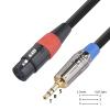 DAGIJIRD 3.5mm TRS Stereo Male to XLR Male Interconnect Audio Microphone Cable for Mobile Phone Speakers view 2