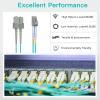 0.5m OM3 LC to SC Fiber Patch Cable, 10GB Multimode Fiber Jumper, Duplex LC-SC UPC, MMF, 50/125um, LSZH, for 1G/10G MMF SFP Transceiver, Networks, 0.5 Meter(1.64ft) view 4