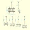 Adjustable Ceiling TV Mount Bracket - Ceiling TV Mount For 32-65 Inch TVs, LCD TV And Monitors, Full Motion Height Adjustable Swivel Tilting Bracket, Metal Expansion Screw Fixing ( Size : 500-1000mm ) view 2