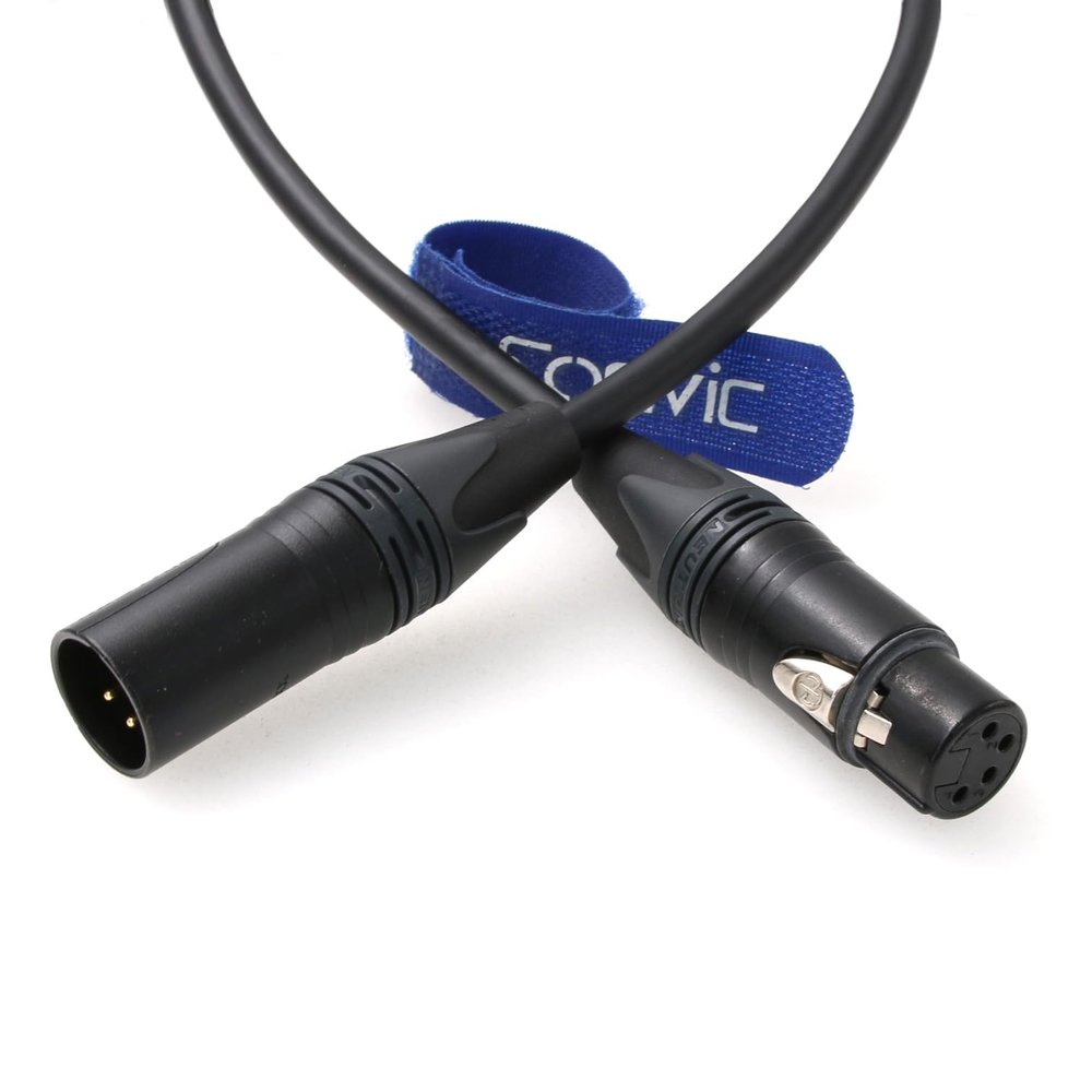 Eonvic Audio Extension Cable 4 Pin XLR Male to Female Microphone Cable Balanced Cable (1M)