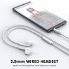 MOSWAG in Ear Headphones, Half in Ear Headphones with Mic Built in Volume Control Suitable for IPad, Android, MP3, Samsung Most 3.5mm Audio Devices view 2