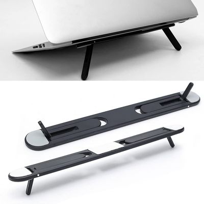 ELBFAE 2Pcs Universal Foldable Laptop Stand Metal Non-Slip Mini Portable Notebook Heat Reduction Holder Laptop Accessories (Color : 1Pcs Plastic)