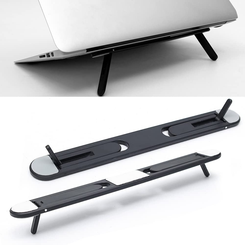 ELBFAE 2Pcs Universal Foldable Laptop Stand Metal Non-Slip Mini Portable Notebook Heat Reduction Holder Laptop Accessories (Color : 1Pcs Plastic)