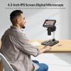 4.3" Coin Microscope 1000x Handheld LCD Digital Microscope with Screen Coin Magnifier with 8 Adjustable LED Lights Compatible with PC Windows/Mac OS with 32GB SD Card view 2