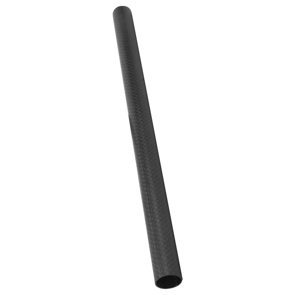 JEOZBM 19mm Carbon Fiber Tube Rod, Rod Rail Support System Extension Tube for 19mm Rod Rail System, Follow Focus, Matte Box(30cm-Black)