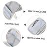 Gatuida 2pcs Travel Packing Organizer Electronics Cable Bag Zipper Compact Storage for Mobile USB Memory Cards Adapter for Makeup Tools view 3