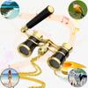 Yourelexit Opera Glasses Binoculars Lorgnette Theater Optical Glasses Mini Compact Lightweight Built-in Foldable Adjustable Handle with Neck Chain Vintage Adults Women Men in Musical Concert Cinema view 2