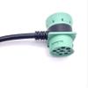 BRANSYS 9 Pin T Type to OBD2 - J1939 Male to Female and OBDII, Fully molding ELD Cable view 2