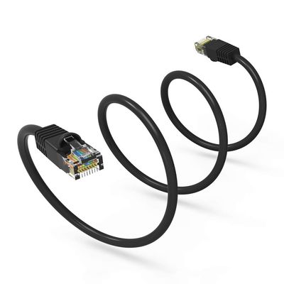 10Ft Cat6 UTP Ethernet Network Booted Cable Black