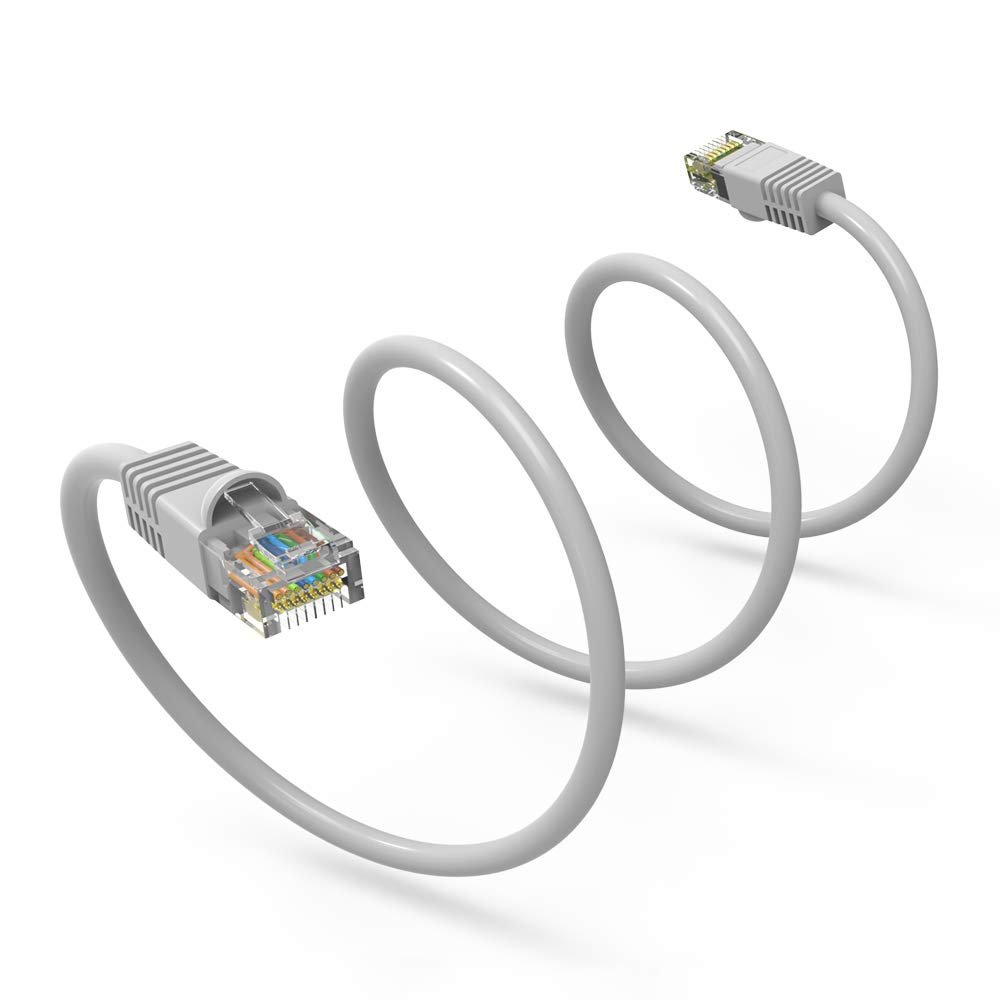 100Ft Cat6 UTP Ethernet Network Booted Cable Gray