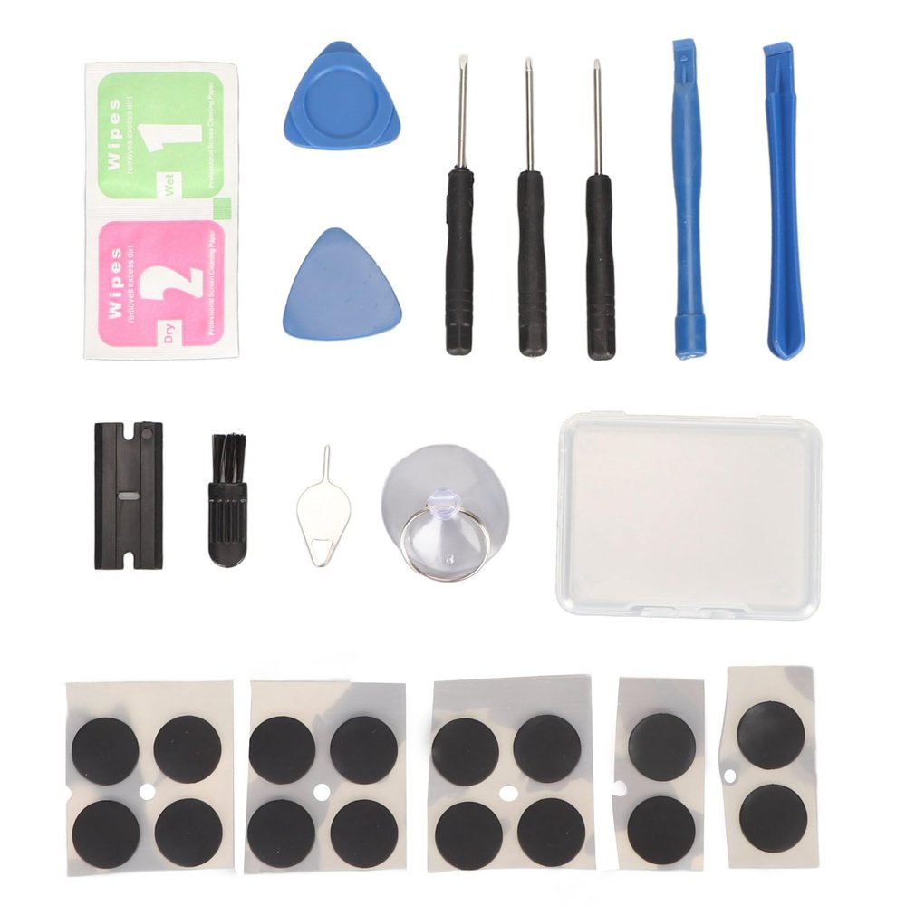 Vikye Laptop Plastic Feet, 16pcs Skid Resistance Replacement Bottom Case Feet with Installation Tool Kit Fit for MacBook Air 11in A1370, A1465 / Air 13in A1369, A1466