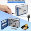 Pyle Cassette Player Bluetooth with Earphone - Tape Player Bluetooth Output to Headphone/Speaker - Includes Earphones - Bluetooth Walkman Cassette Player w/Lid Switcher, AUX Port view 4